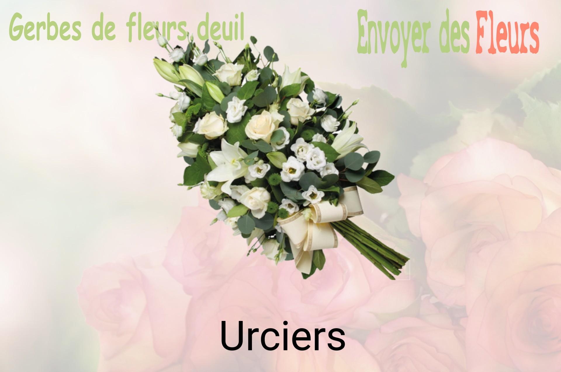 Gerbe de fleurs de deuil livrée à Urciers